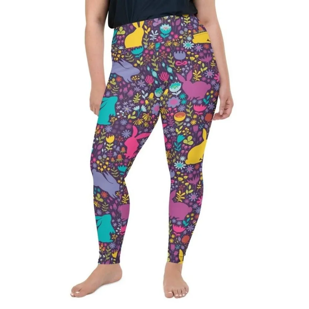 Easter Garden Plus Size Leggings