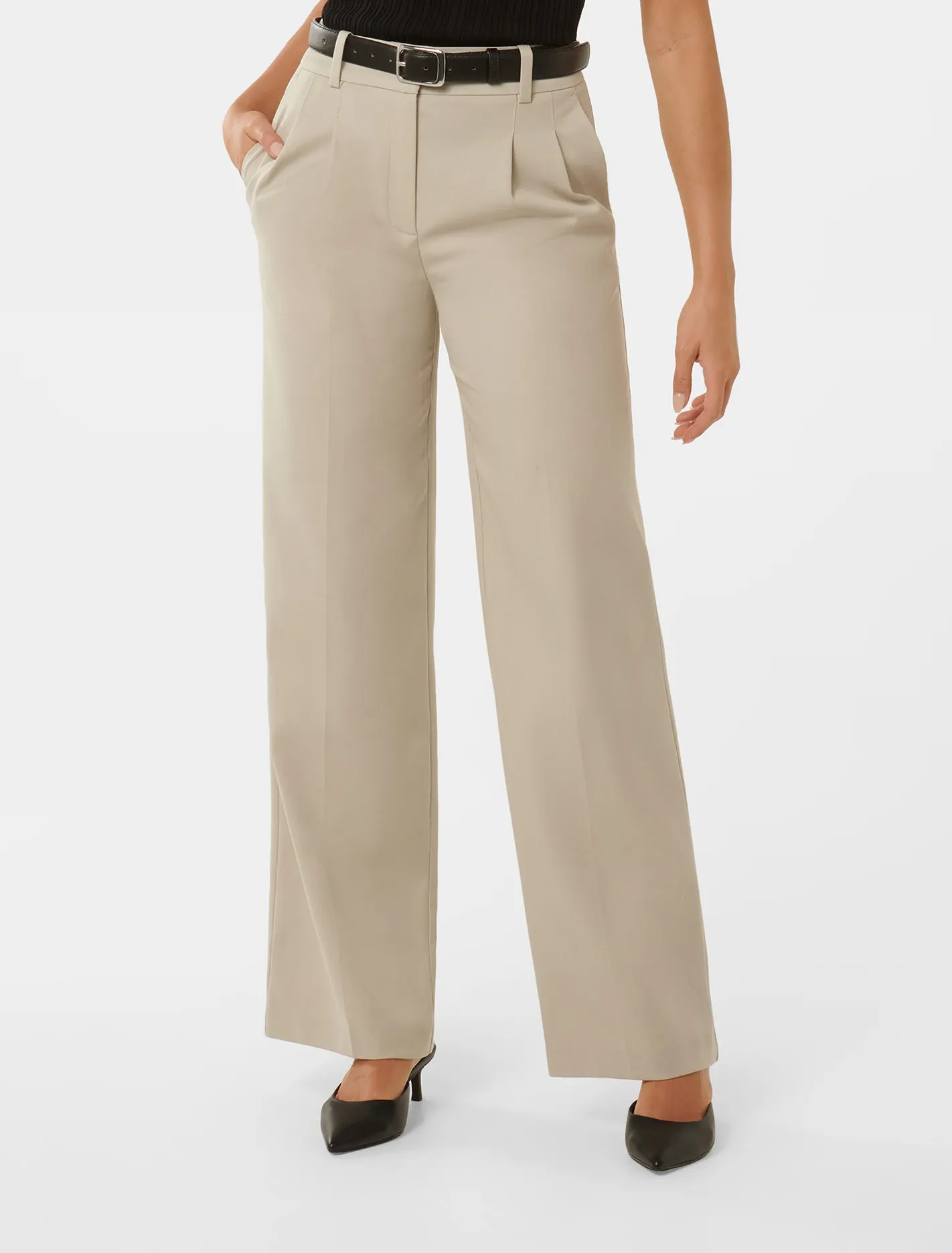 Edweena Belted Wide-Leg Trousers