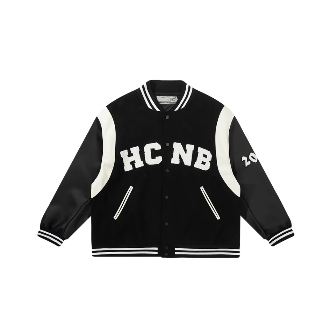 Embroidered Letters Varsity Jacket