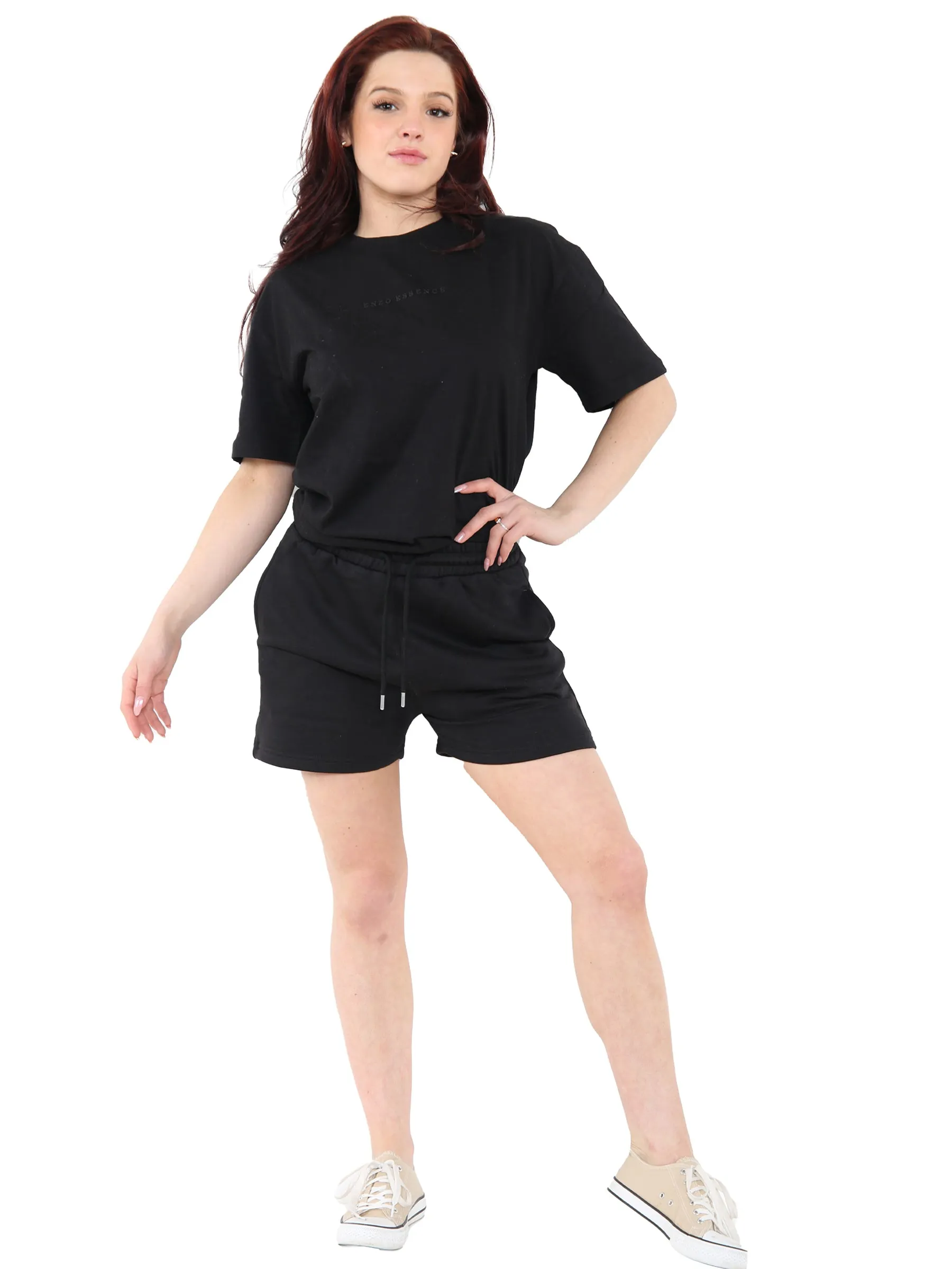 Enzo | Womens T-Shirt & Shorts Tracksuit Set