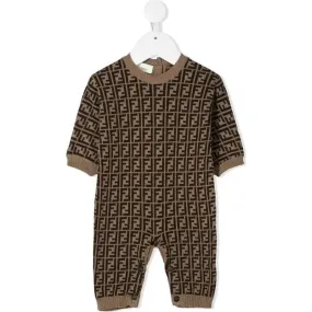 Fendi Baby - Neutral Ff Allover Romper