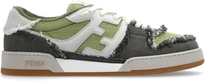 FENDI Match denim sneakers Green