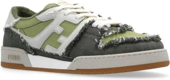 FENDI Match denim sneakers Green