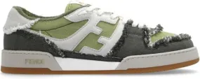 FENDI Match denim sneakers Green