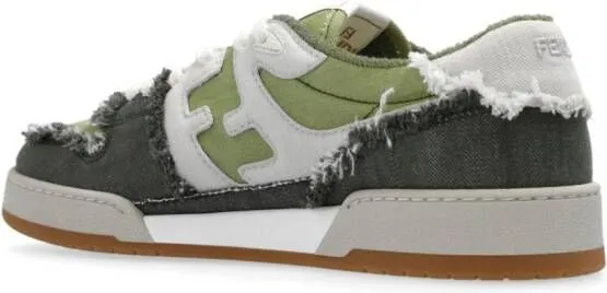 FENDI Match denim sneakers Green