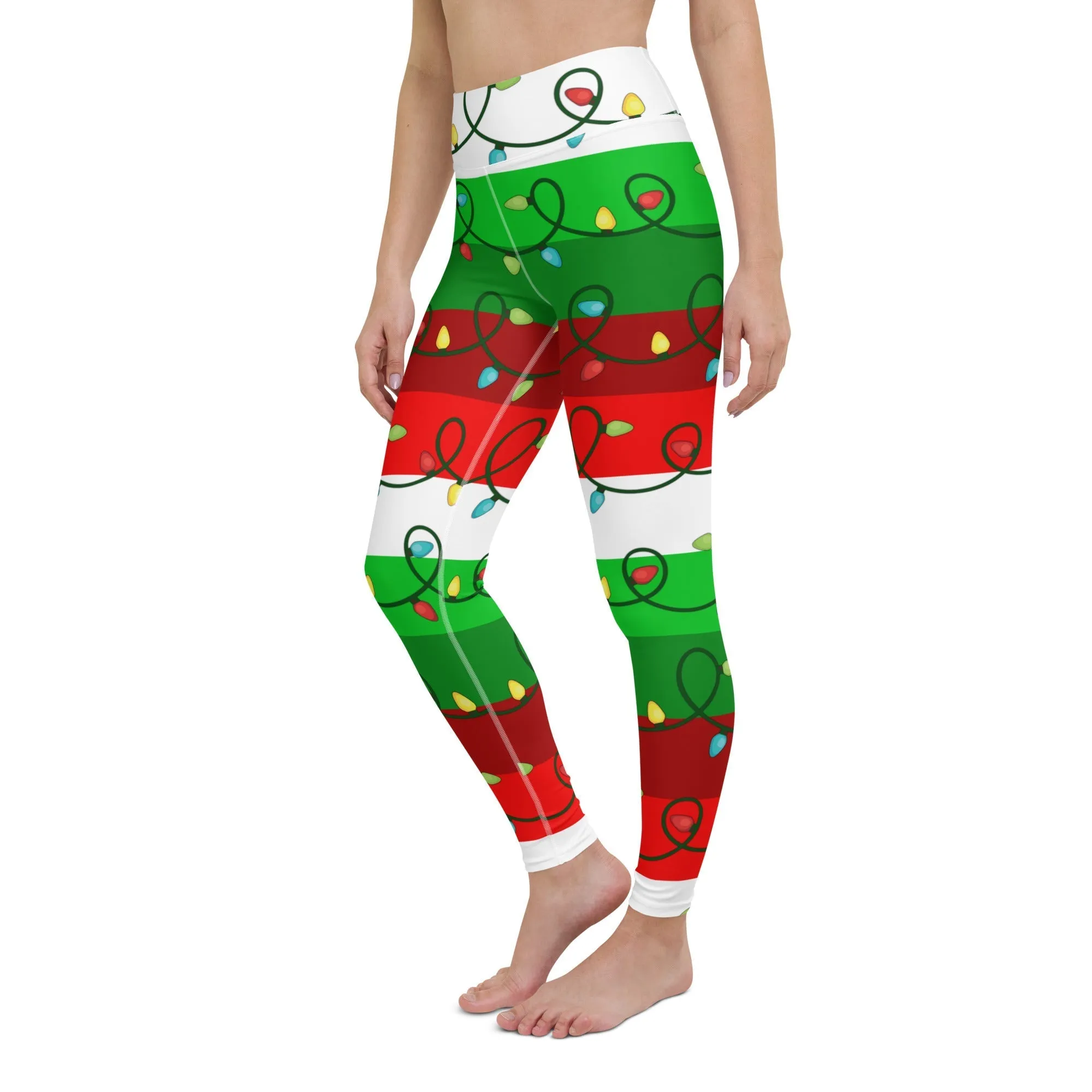 Festive Christmas Lights Yoga Leggings