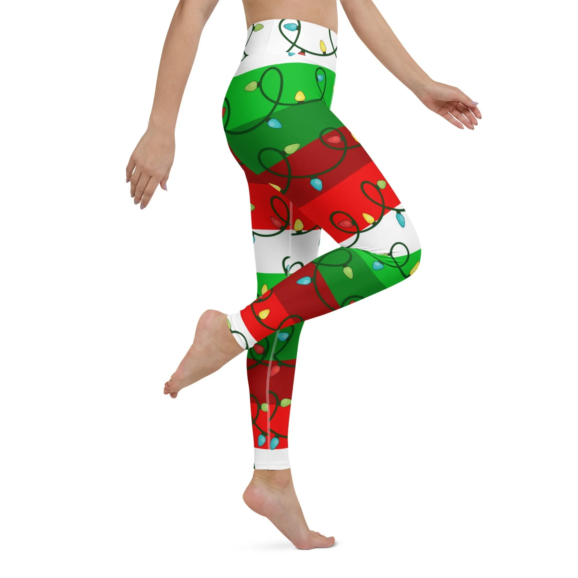 Festive Christmas Lights Yoga Leggings