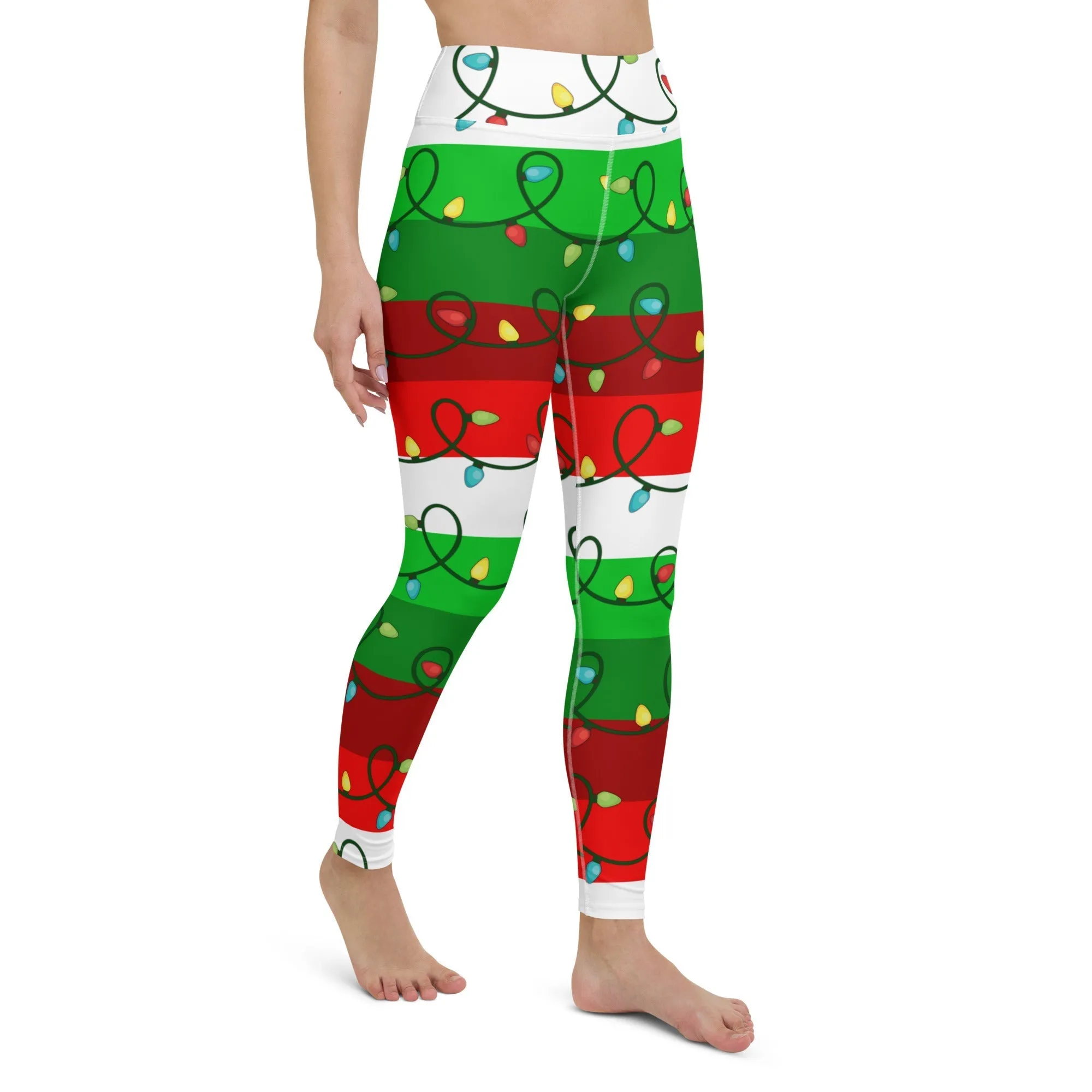 Festive Christmas Lights Yoga Leggings