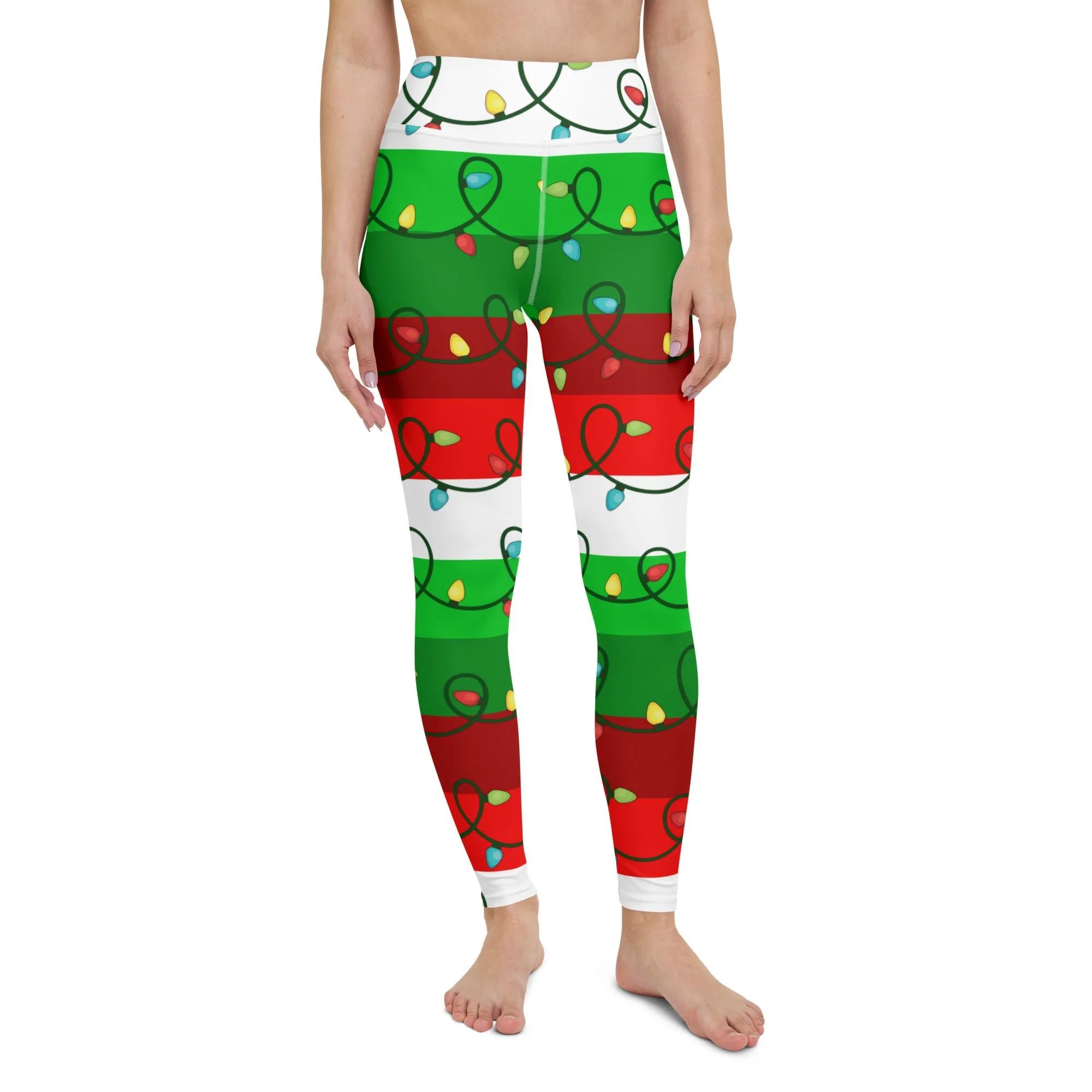 Festive Christmas Lights Yoga Leggings