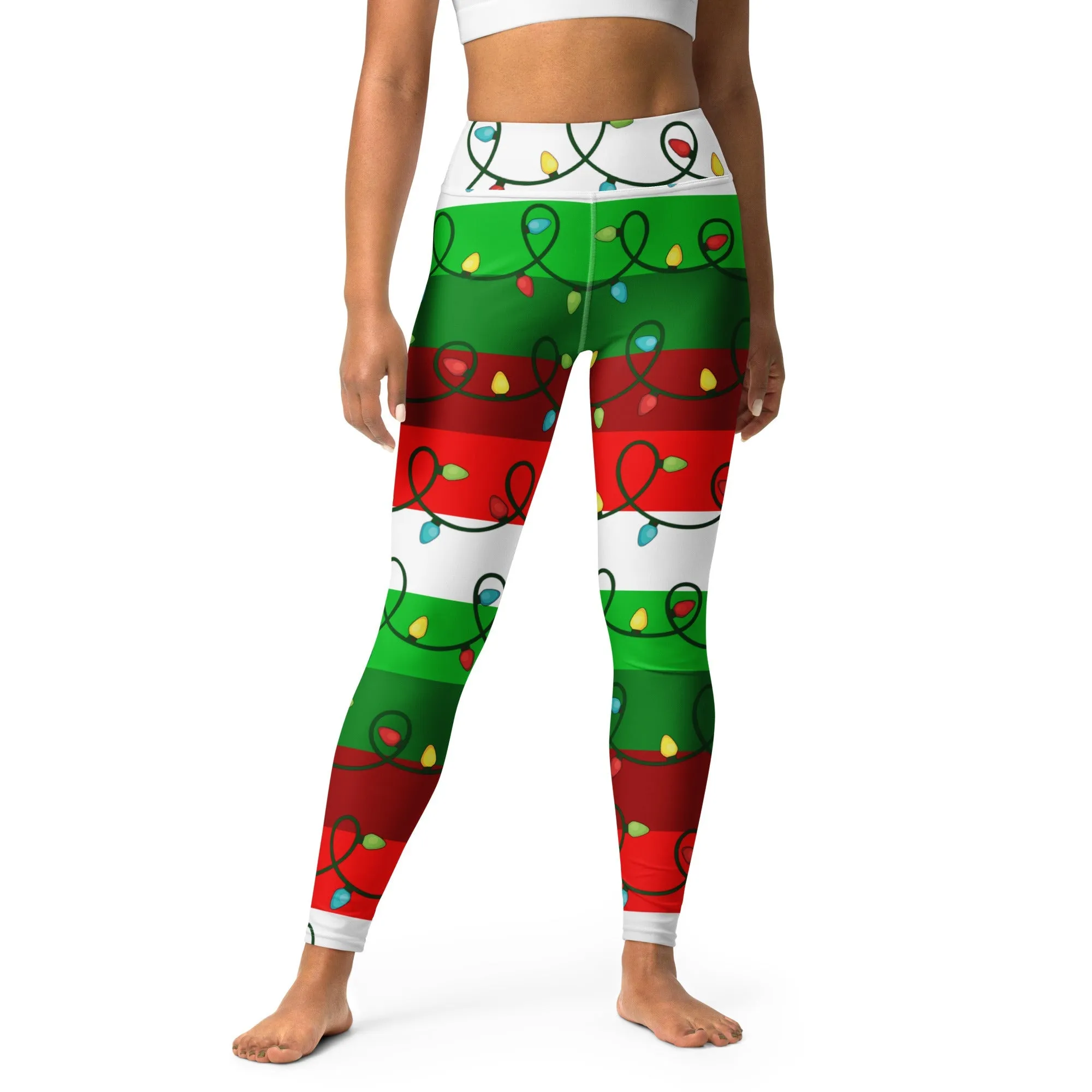 Festive Christmas Lights Yoga Leggings