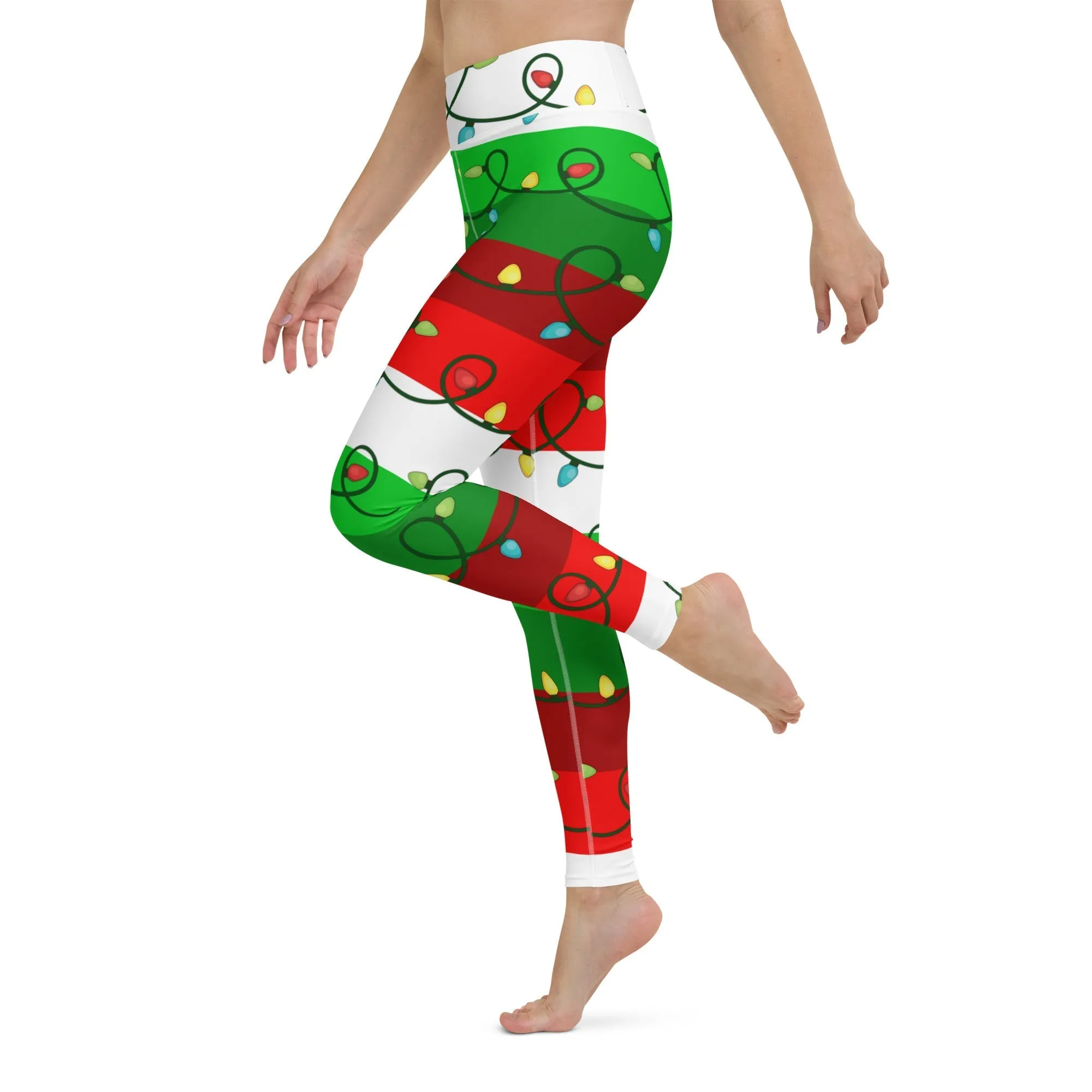 Festive Christmas Lights Yoga Leggings