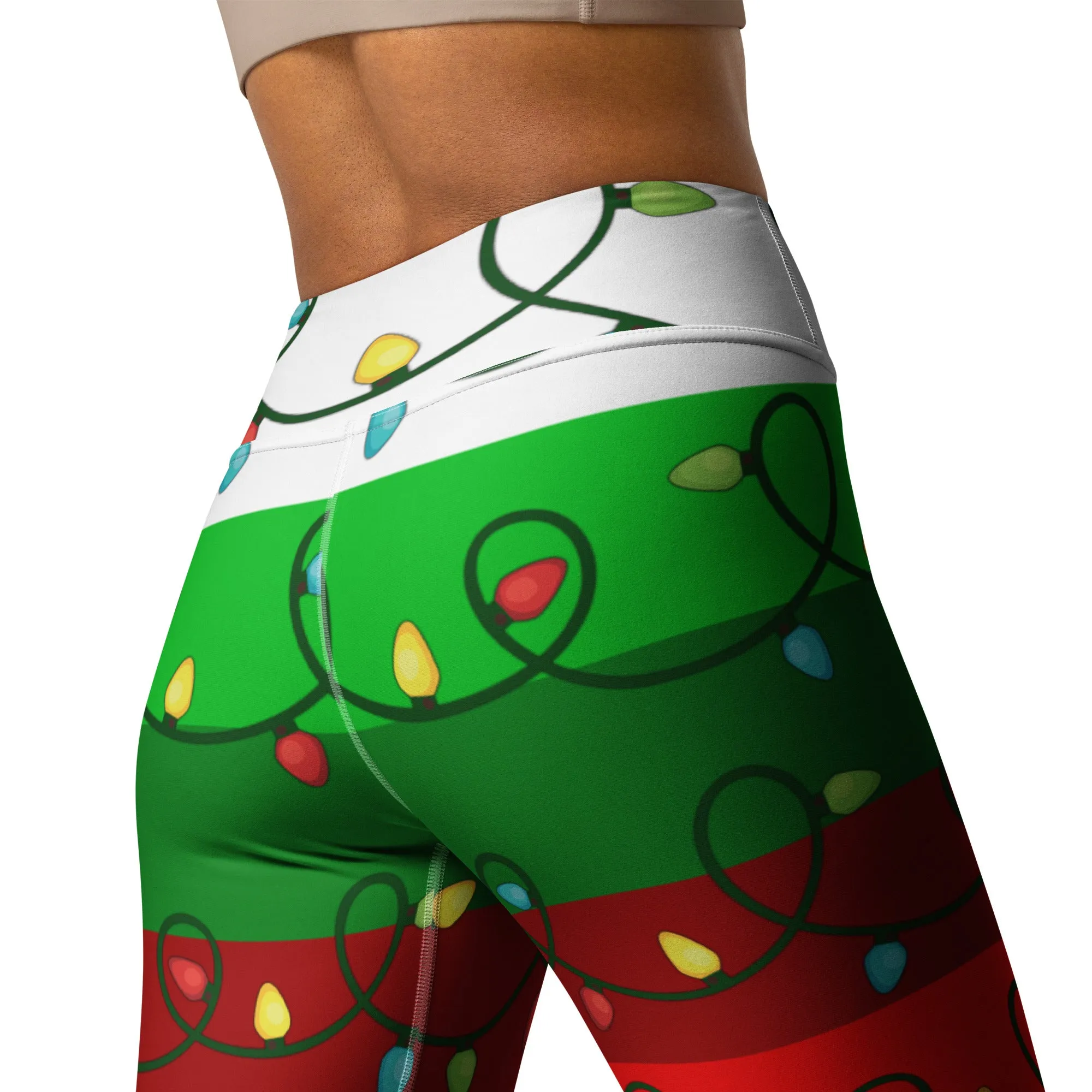 Festive Christmas Lights Yoga Leggings