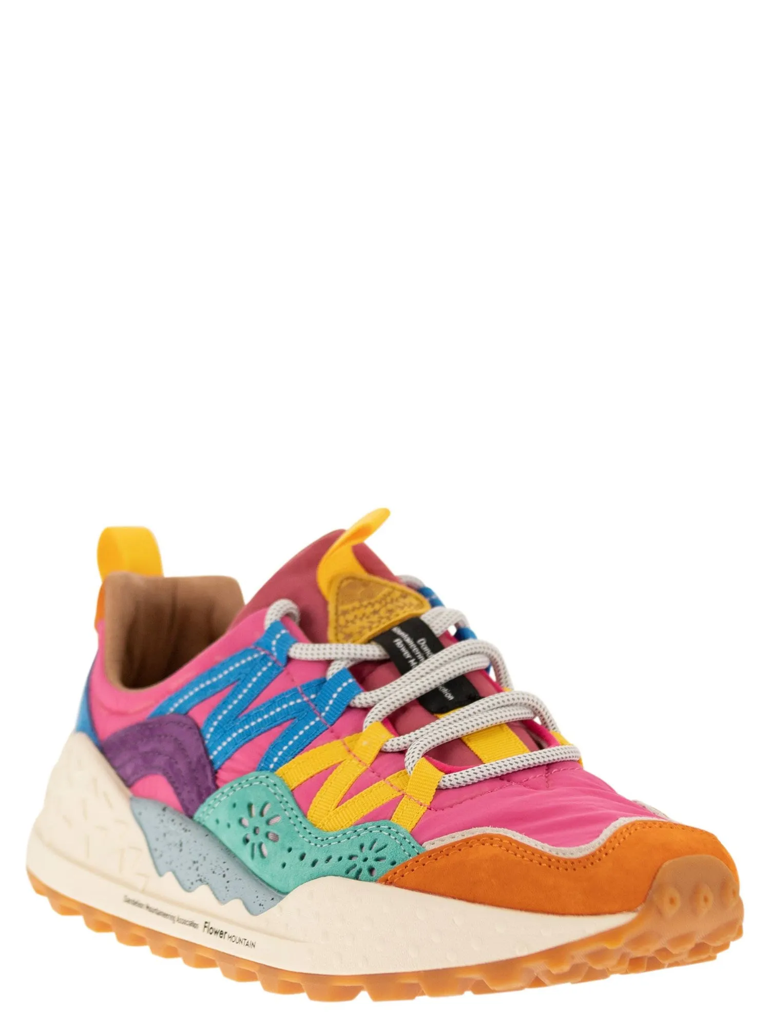 Flower Mountain    Flower Mountain Washi Sneakers In Suede And Technical Fabric