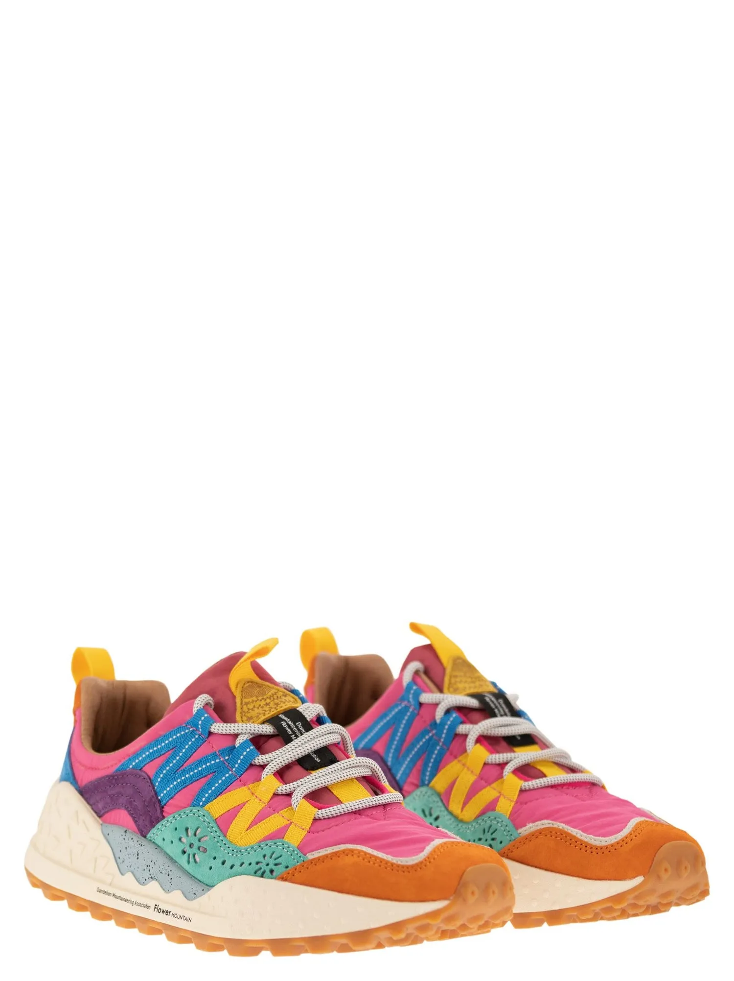 Flower Mountain    Flower Mountain Washi Sneakers In Suede And Technical Fabric