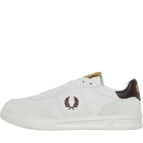 Fred Perry B400 Leather/Suede Trainers Porcelain