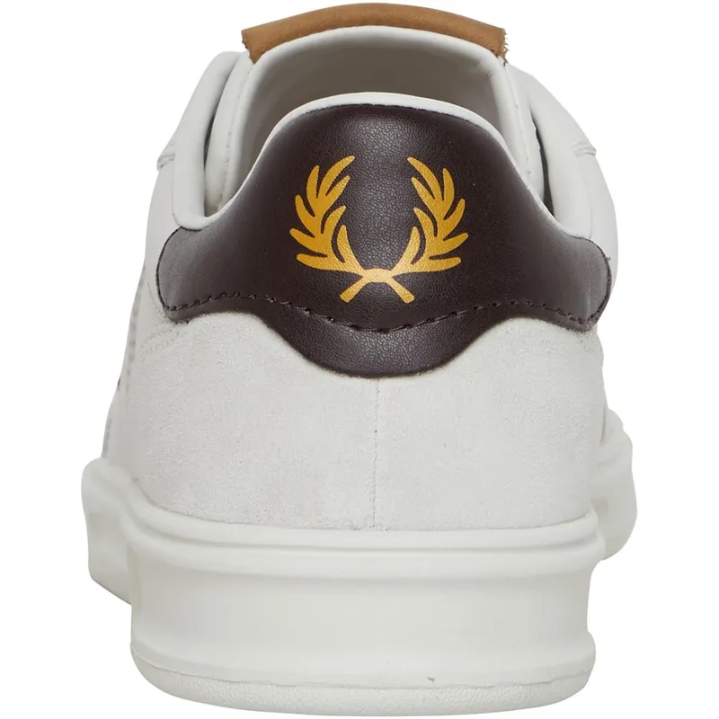 Fred Perry B400 Leather/Suede Trainers Porcelain