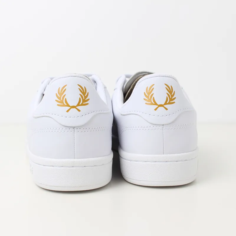 Fred Perry White B721 Leather Trainers