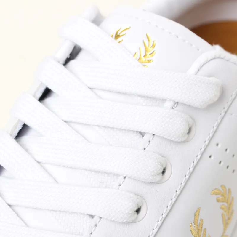 Fred Perry White B721 Leather Trainers