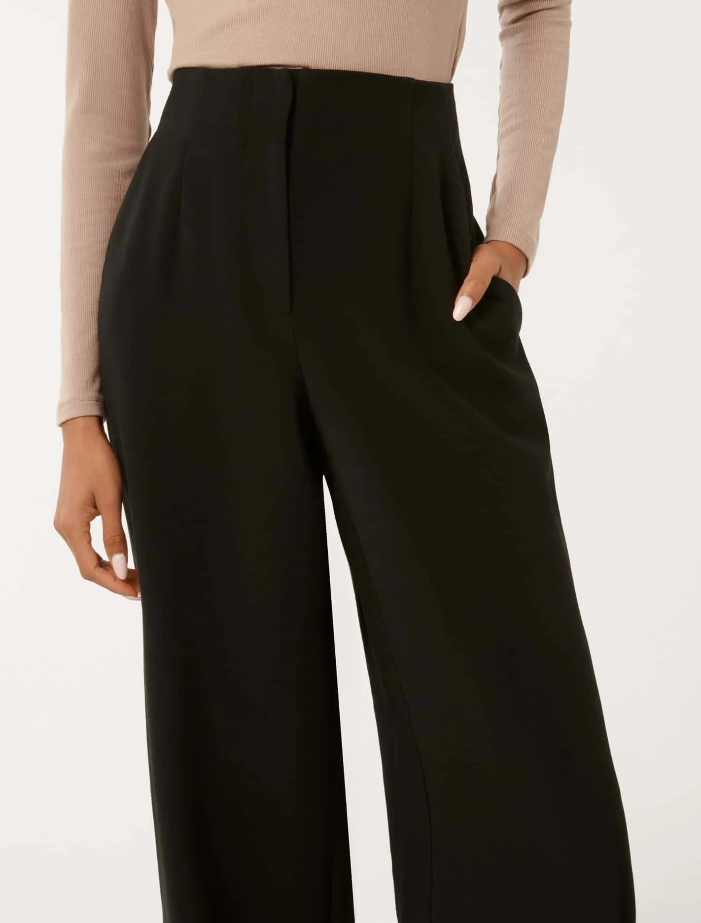 Freya Petite High-Waisted Wide-Leg Trousers