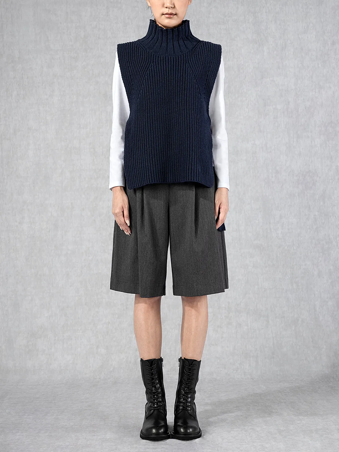 Future Classics   Roll neck Knit Vest Navy