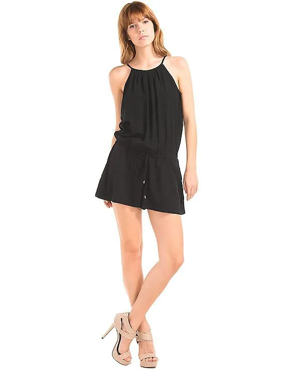 GAP Women Black Halter Romper