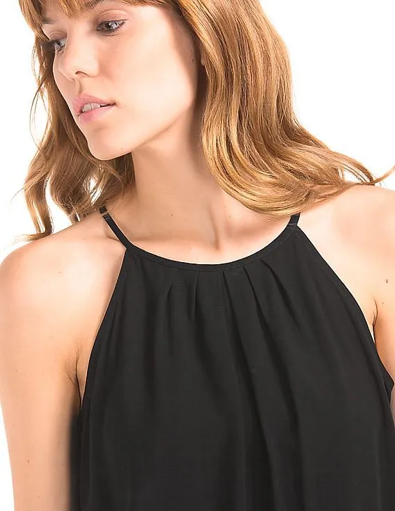 GAP Women Black Halter Romper