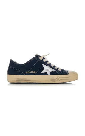 Golden Goose V-Star 2 Leather-Trimmed Denim Sneakers