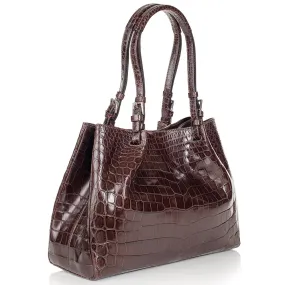 Gracen Victoria Nile Crocodile Women's Handbag Nicotine