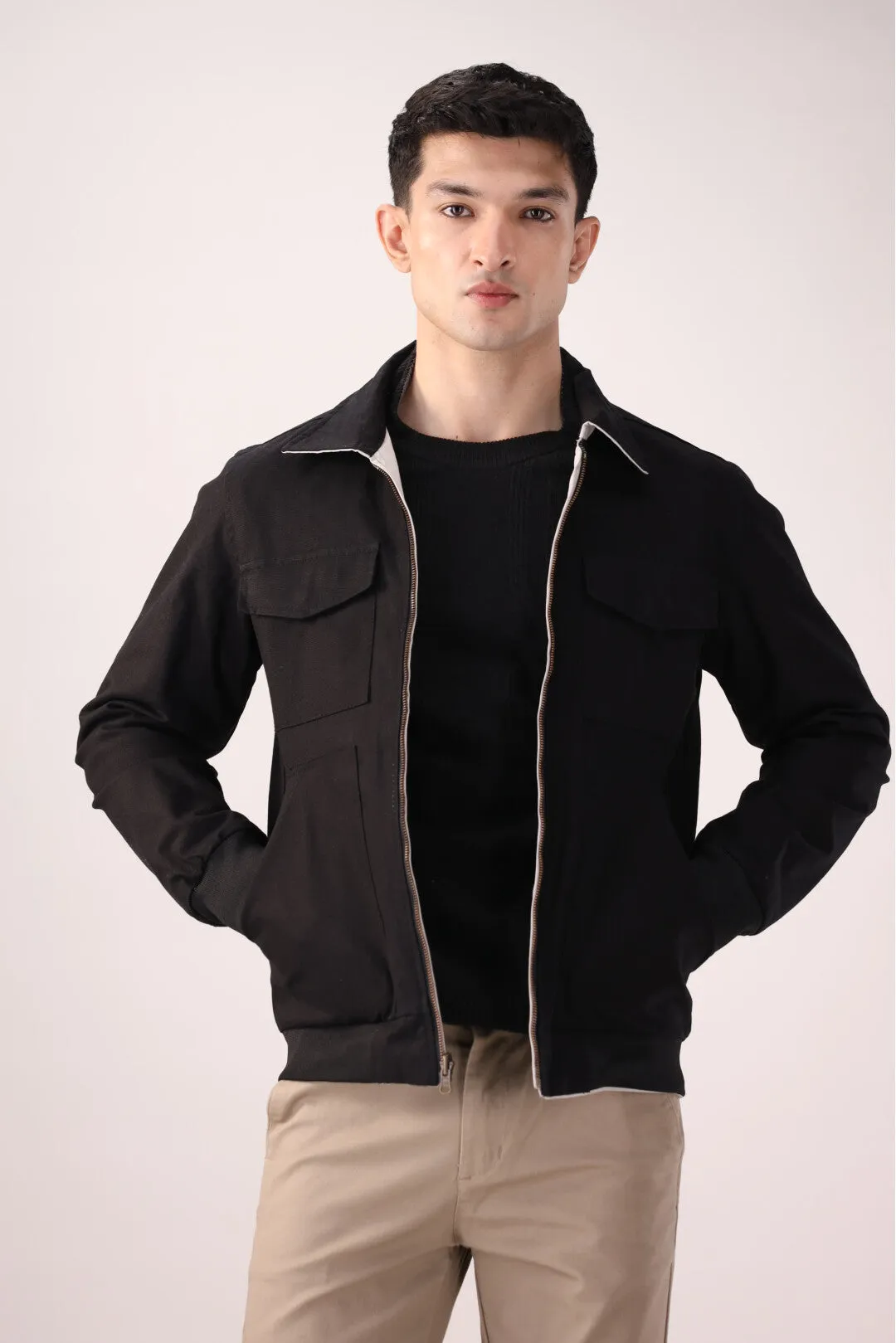 Grey-Black Double-Sided Jacket