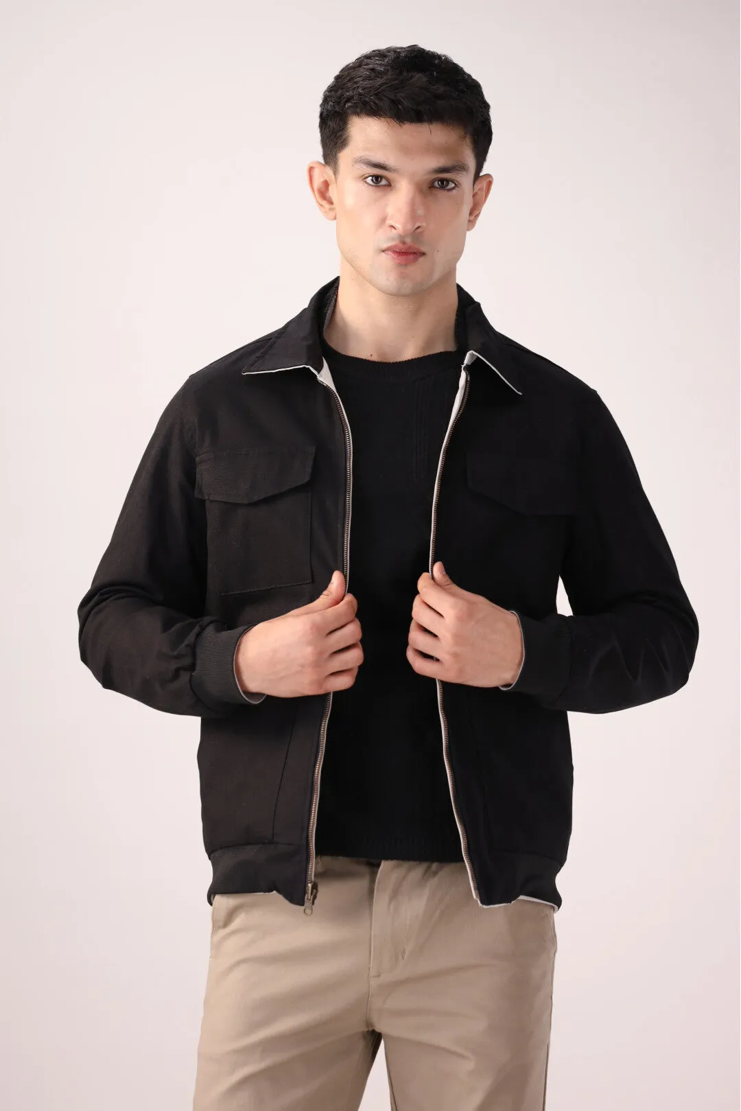 Grey-Black Double-Sided Jacket