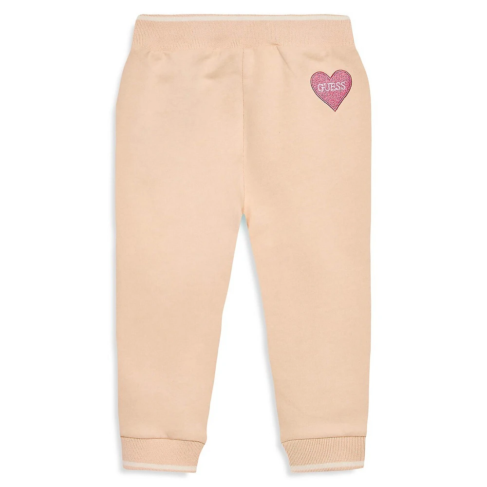 GUESS Baby's 2-Piece Panda Heart Hoodie & Joggers Set