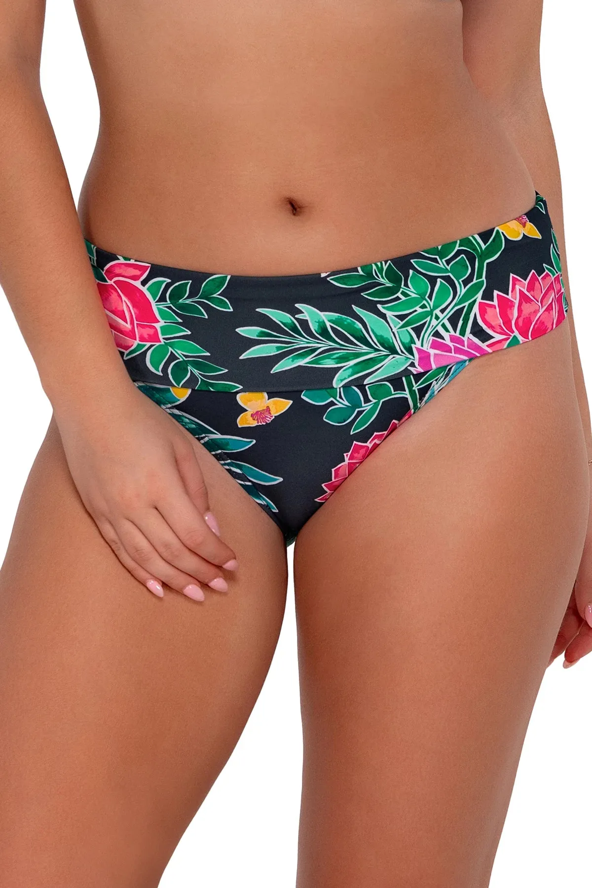 Hannah High Waist Banded Bikini Bottom