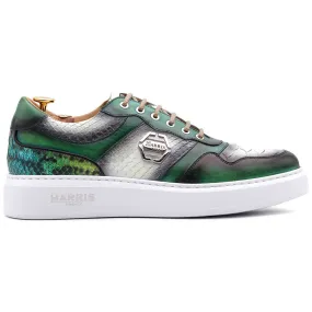 Harris Firenze 1913 Python / Calfskin Sneakers Green