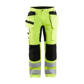 High Vis Trousers With Stretch 1552 High Vis Geel/Zwart - Blåklä