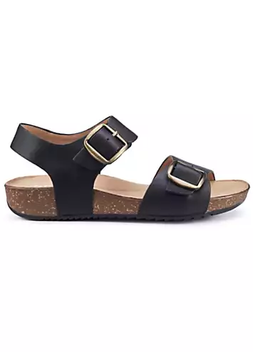 Hotter Black Tourist II Women’s Sandals | Grattan