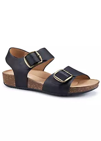 Hotter Black Tourist II Women’s Sandals | Grattan