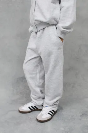 JNR RELAXED STRAIGHT LEG JOGGERS - GREY MARL