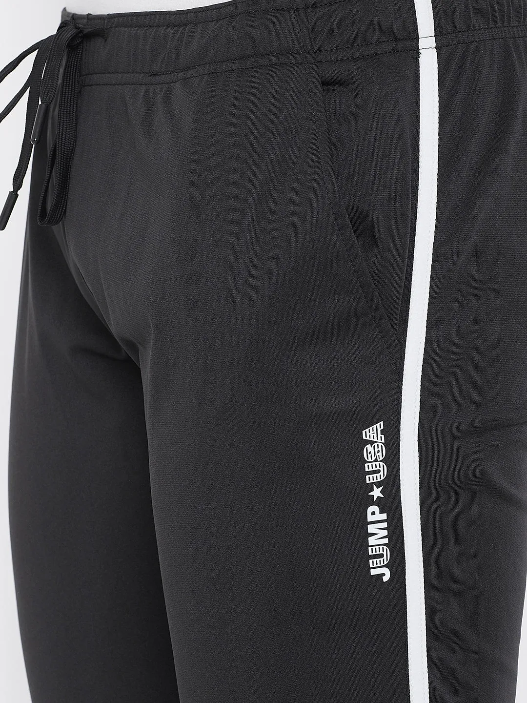 JUMP USA Men Black Solid Active Wear Joggers