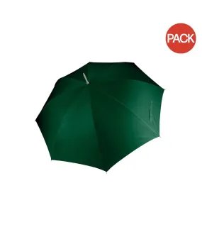 Kimood Unisex Auto Opening Golf Umbrella (Pack of 2) (Bottle Green) (One Size) - UTRW7021