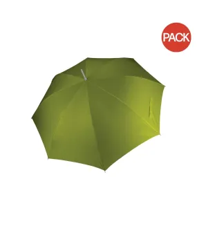 Kimood Unisex Auto Opening Golf Umbrella (Pack of 2) (Burnt Lime) (One Size) - UTRW7021