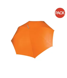 Kimood Unisex Auto Opening Golf Umbrella (Pack of 2) (Orange) (One Size) - UTRW7021