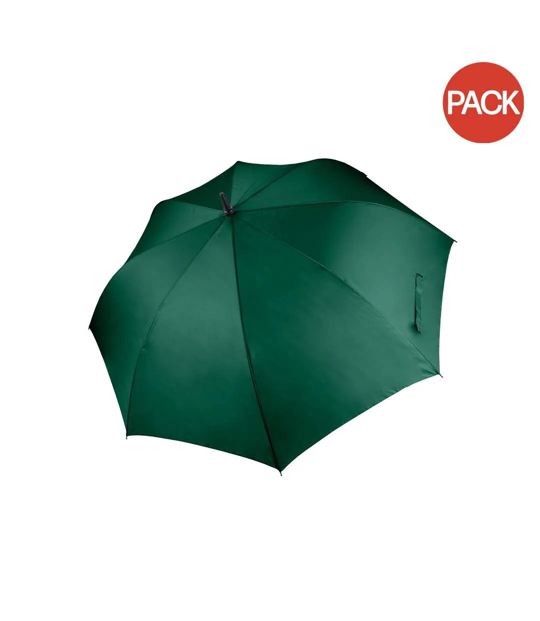 Kimood Unisex Large Plain Golf Umbrella (Pack of 2) (Bottle Green) (One Size) - UTRW6953