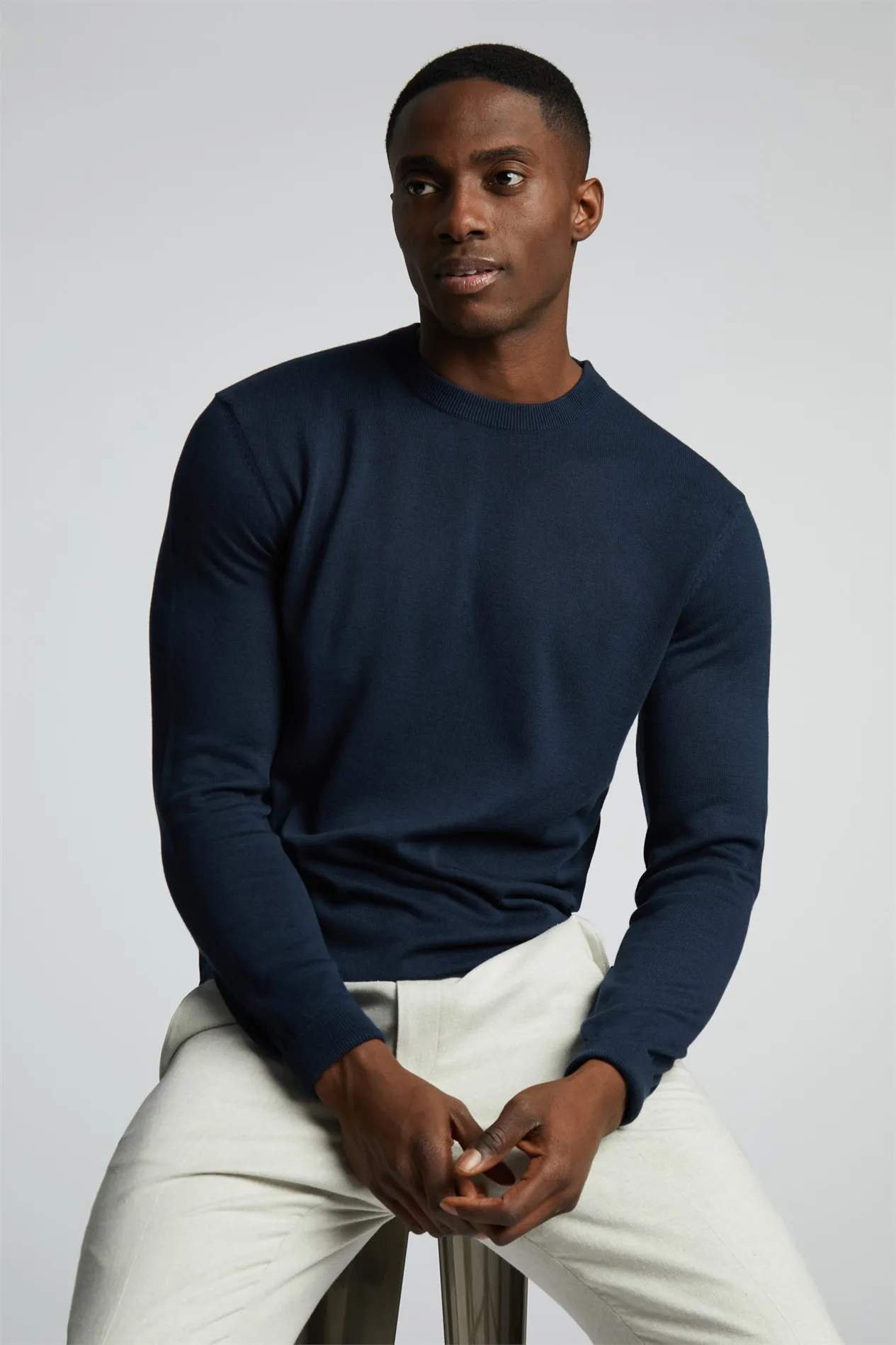 Knitted Crew Neck Jumper