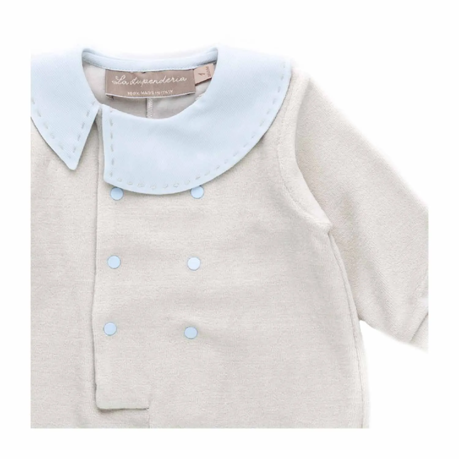 La Stupenderia Beige Romper For Baby Boy