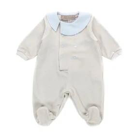 La Stupenderia Beige Romper For Baby Boy