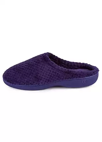 Ladies Popcorn Terry Navy Mule Slipper by Totes Isotoner | Look Again