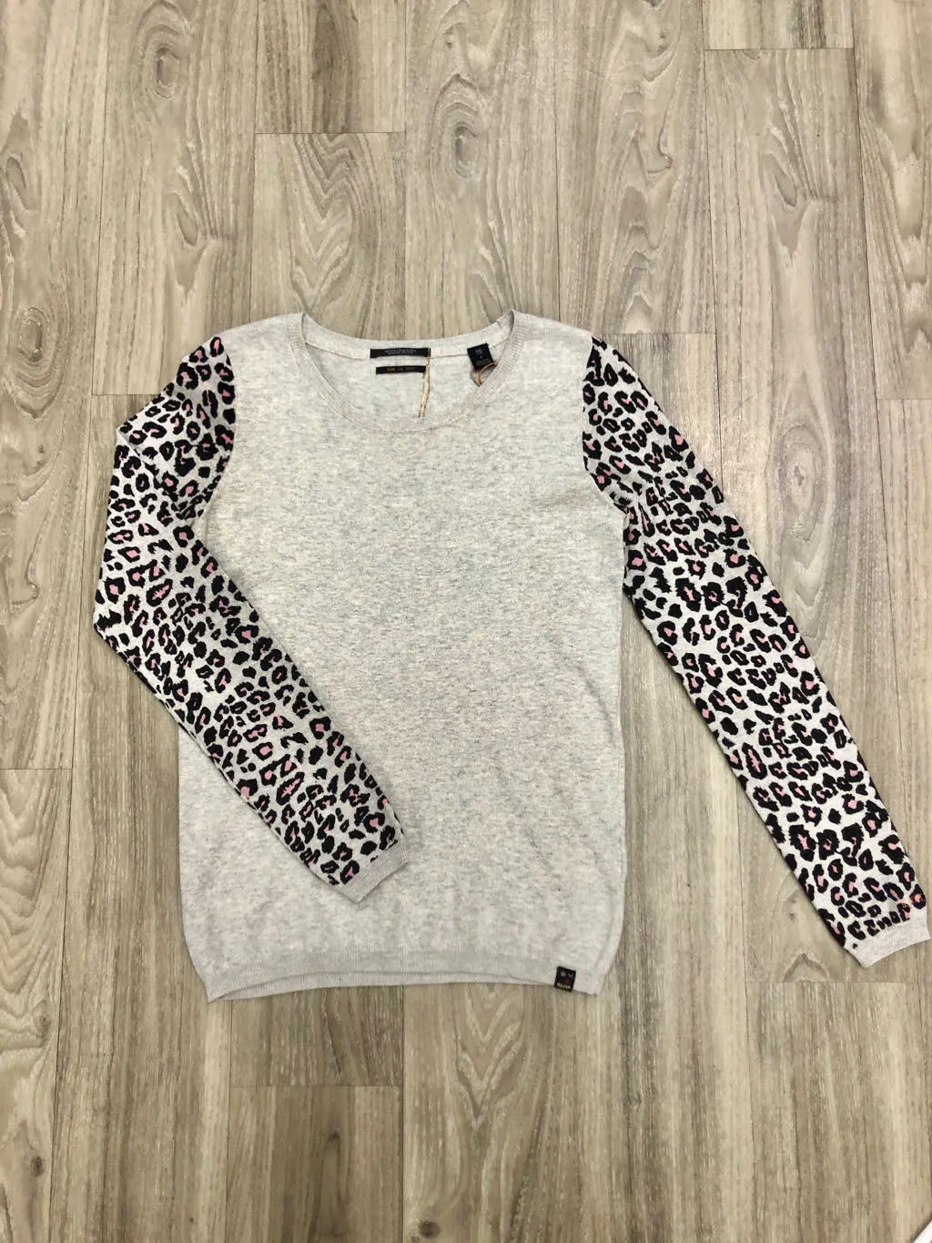 Leopard Sleeve Jumper