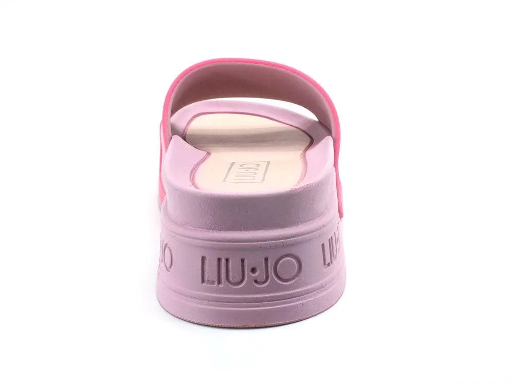 LIU JO Cecy 08 Ciabatta Slipper TPU Platform Rosa Lilla Pink SA2287EX131