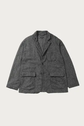 Loiter Jacket - Grey Poly/Wool Herringbone