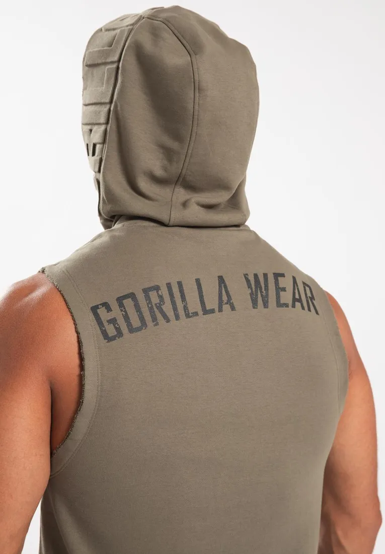 Marshall Sleeveless Hoodie - Army Green - M Gorilla Wear